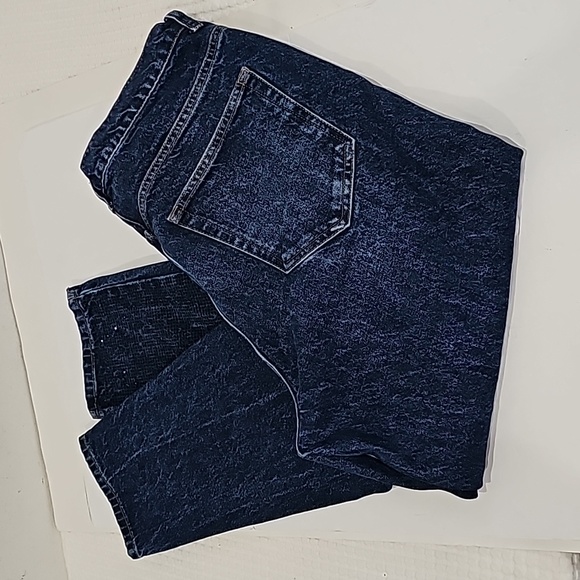 Zara Jeans blue rhinestones distressed 5 pockets, Size 36 button fly Chic - Picture 7 of 11